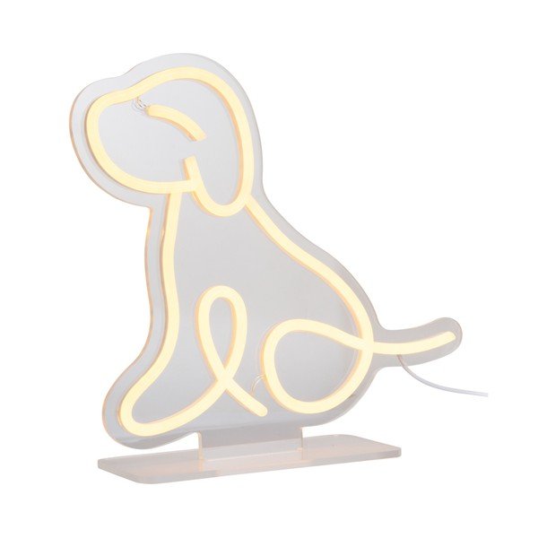 Kollane LED neoon valguskaunistus 5 W Sitting Dog - Leitmotiv