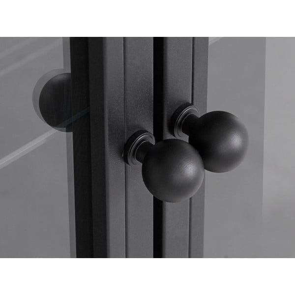 Must kaheukseline vitriinkapp , kõrgus 140 cm Alva - Støraa-image-1