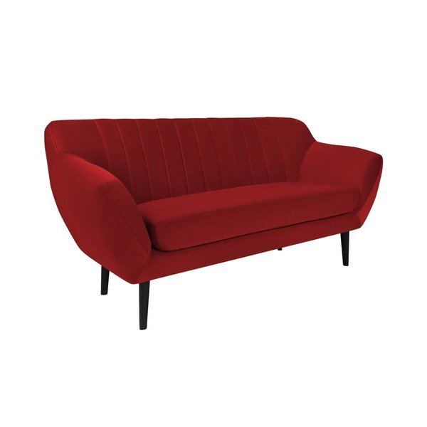Punane sametne diivan , 158 cm Toscane - Mazzini Sofas-image-2