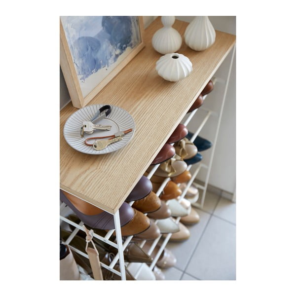 Valge metallist jalatsiriiul Tower - YAMAZAKI-image-3