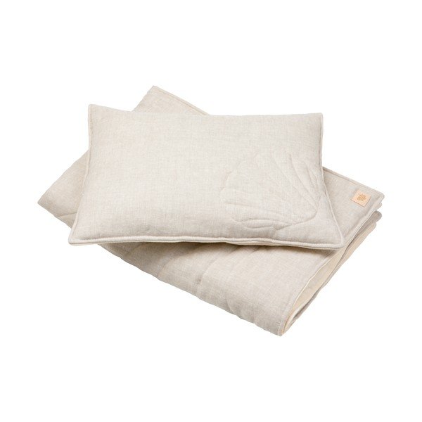 Beež linane võrevoodi komplekt Sand - Moi Mili-image-1