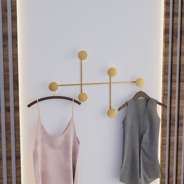 Kuldne metallist seinanagi Dama-A - Kalune Design-image-1