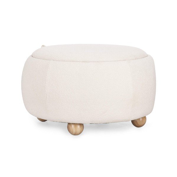 Bouclé-kangast kreemipuhv Irisha - Bizzotto