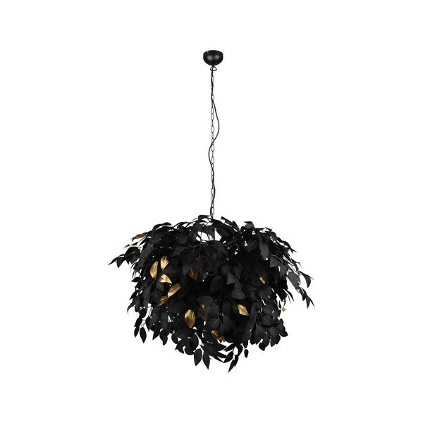 Must metallist ripplamp plastmassist varjuga, ø 70 cm Leavy - Reality-image-4