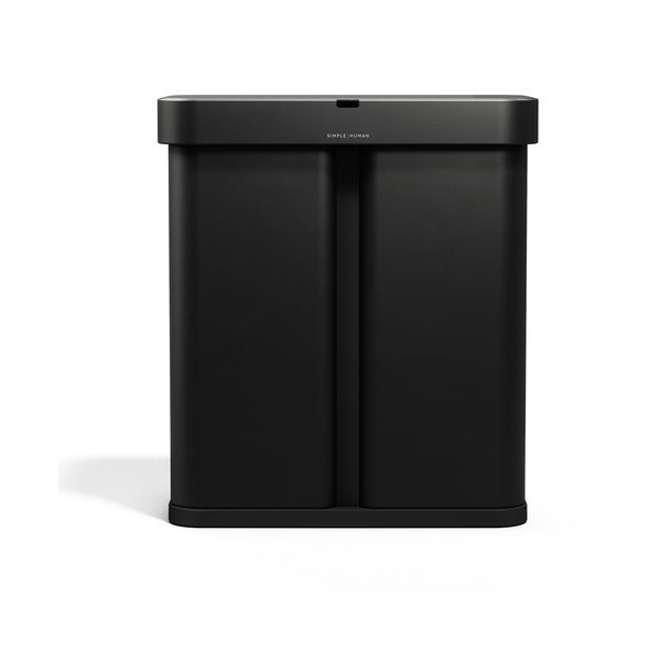 Must terasest prügikast 34+24 l sorteeritud jäätmete jaoks/kontaktivaba Dual Sensor - simplehuman-image-2