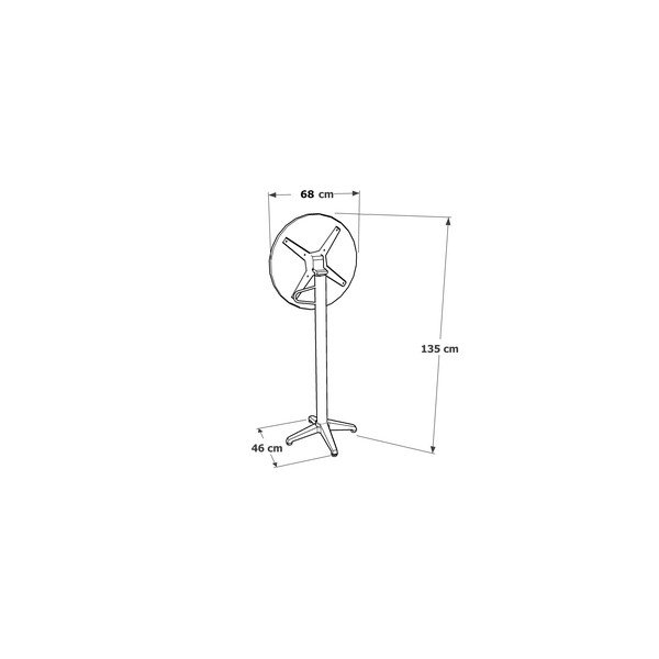 Alumiiniumist ümmargune aia söögilaud ø 68 cm Spring – Ezeis-image-3