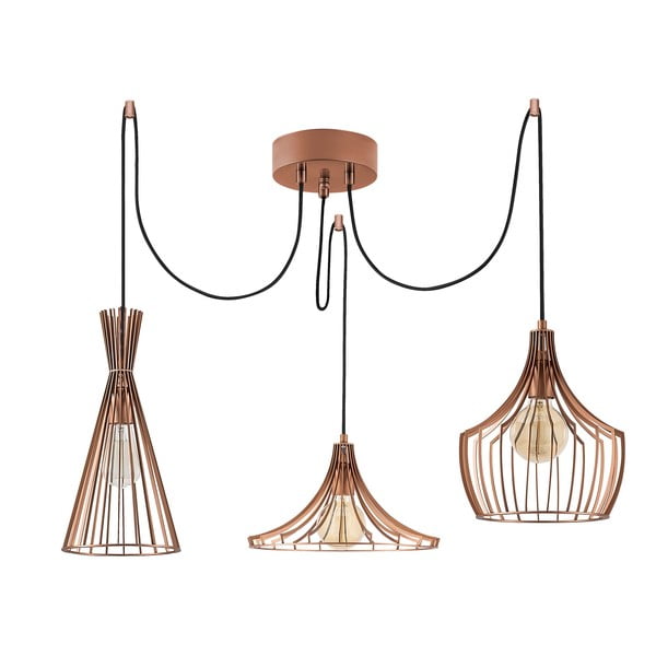 Vasevärvi rippvalgusti metallist varjuga - Opviq lights