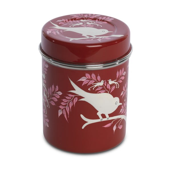 Dóza Eva Hand Painted Tea Tin, červená
