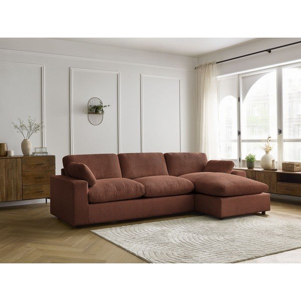 Oranž kordvoodi nurgadiivan Belair - Bobochic Paris-image-1