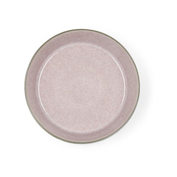 Šedá kameninová servírovací mísa s vnitřní glazurou v růžové barvě Bitz Mensa, průměr 18 cm-image-1