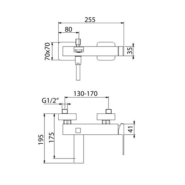 Matt must seinasegisti (2 väljundit) Latus - Sapho-image-1