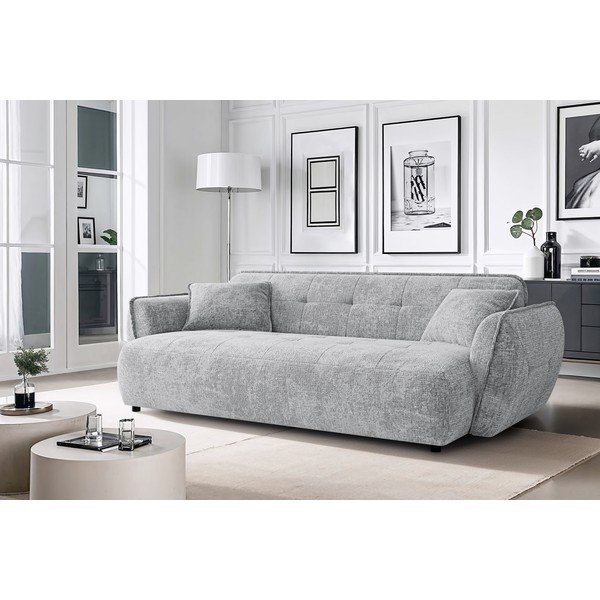 Helehall šenillist diivan 250 cm Nelia Big - Ropez-image-1