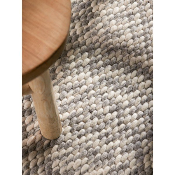 Helehall/kreemikas käsitsi kootud villane ümmargune vaip ø 160 cm Lyon Beans - Elle Decoration-image-1