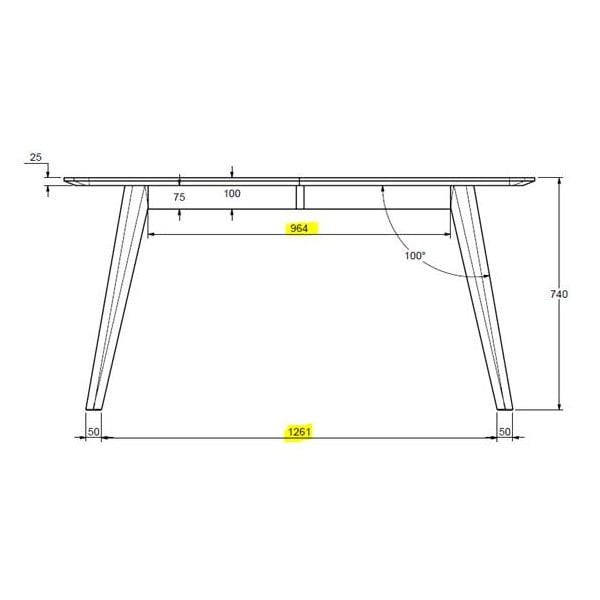 Pikendatav tammedekooriga söögilaud Unique Furniture Rho, 150 x 90 cm-image-2