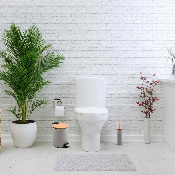 Hallikaspruun terasest prügikast 5 l Adonis - Spirella-image-1