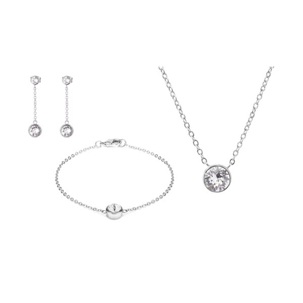 Set náhrdelníku, náušnic a náramku s krystaly Swarovski GemSeller