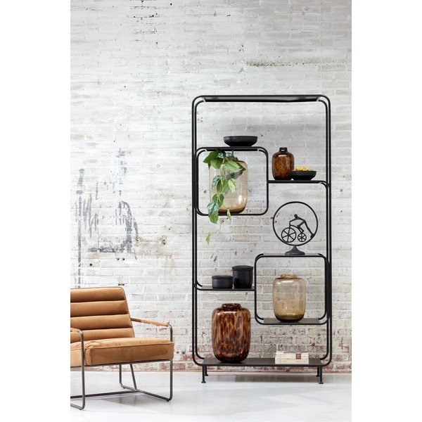 Must metallist raamaturiiul 100x206 cm Winston - Light & Living-image-1