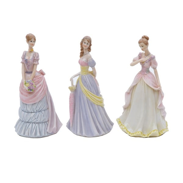 Sada 3 dekorativních sošek Bolzonella Victorian Ladies