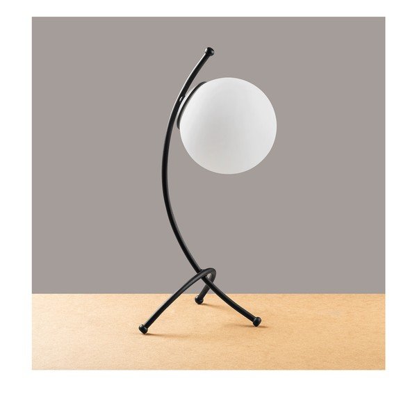 Must/valge lauavalgusti klaasist varjuga (kõrgus 43 cm) - Opviq lights-image-2