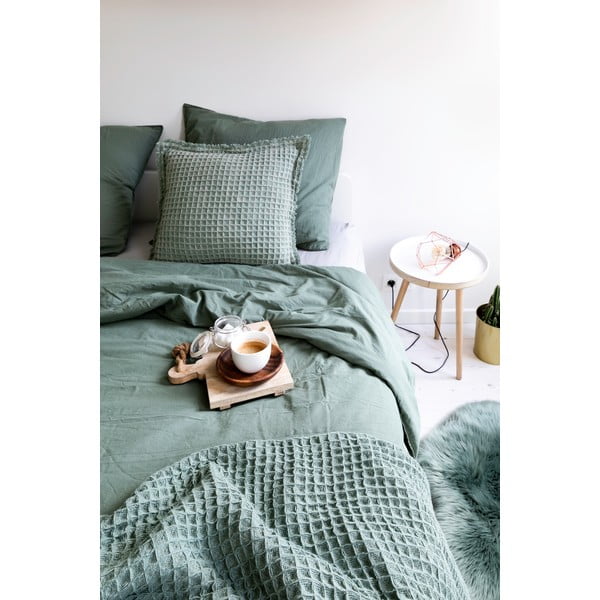 Roosa puuvillane dekoratiivpadi Waffle, 45 x 45 cm - Tiseco Home Studio-image-2