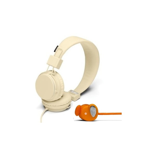 Sluchátka Plattan Cream + sluchátka Medis Orange ZDARMA