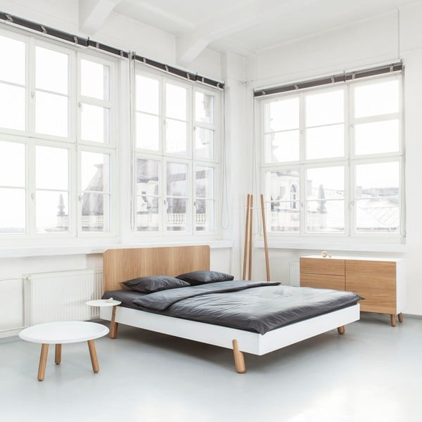 Postel Jitona Mamma s dřevěným čelem, 180 x 200 cm-image-1