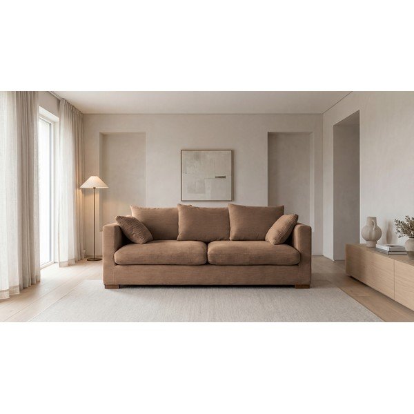 Helepruun velvetist diivan 220 cm Comfy - Scandic-image-4