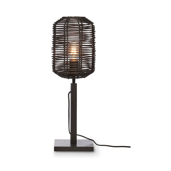 Must rotangist lambivarjuga laualamp (kõrgus 45 cm) Tanami - Good&Mojo