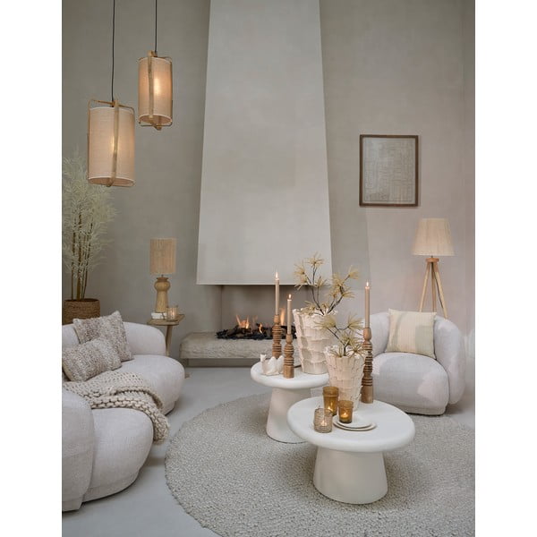 Valge ümmargune diivanilaud ø 60 cm Kulona - Light & Living-image-1