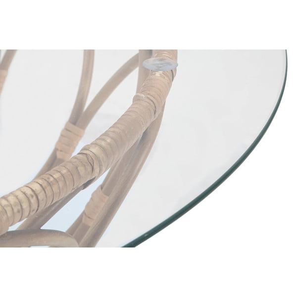 Ümmargune naturaalse klaasplaadiga kohvilaud ø 75 cm Panama - Mauro Ferretti-image-3