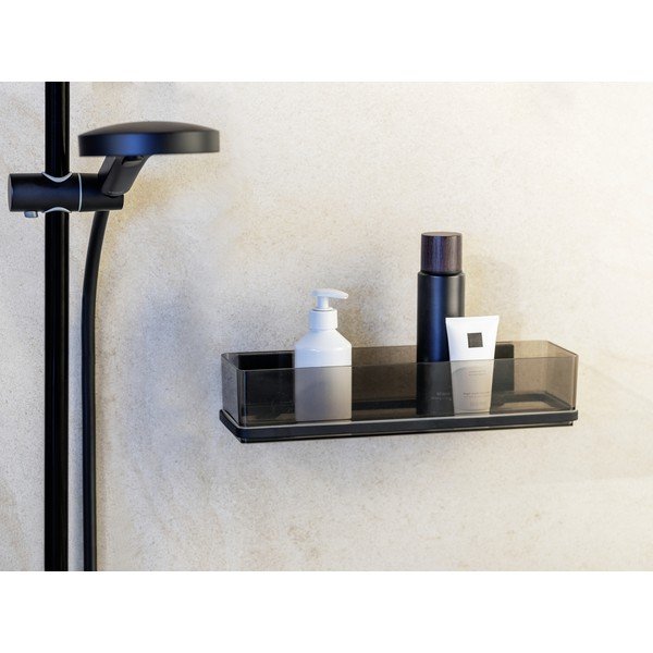 Must isekinnituv plastikust vannitoariiul Quadro - Wenko-image-2