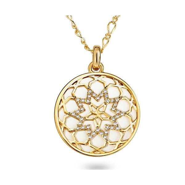 Pozlacený náhrdelník s krystaly Swarovski Saint Francis Crystals Divina