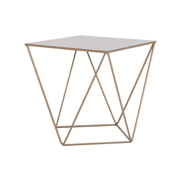 Odkládací stolek ve zlaté barvě Custom Form Daryl, 60 x 60 cm