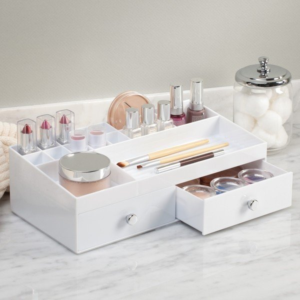 Bílý organizér se 2 zásuvkami InterDesign Cosmetic-image-1