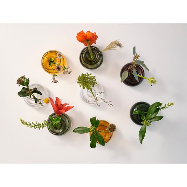 Helehall käsitsi valmistatud klaasist vaas (kõrgus 9 cm) Inu - Zone-image-1