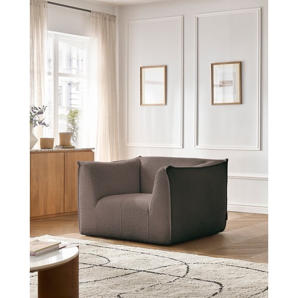 Pruun tugitool buklee kangast Giorgia - Bobochic Paris-image-1