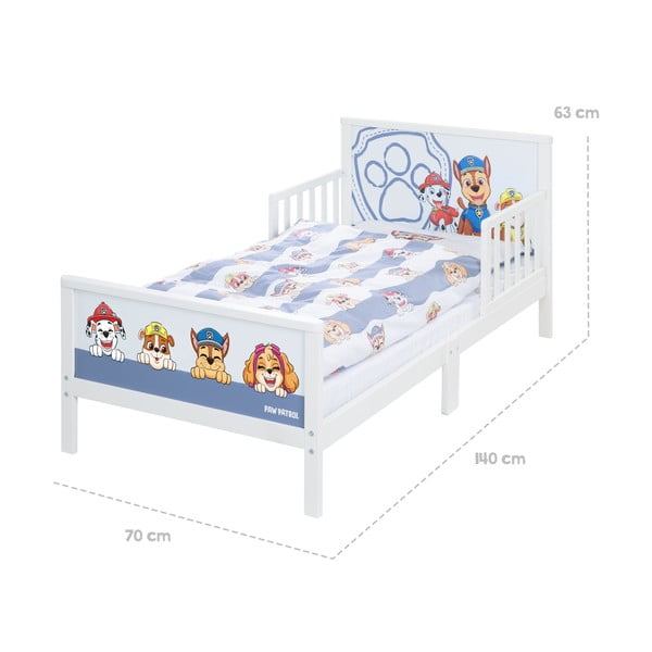 Valge-sinine lastevoodi 70x140 cm Paw Patrol - Roba-image-3