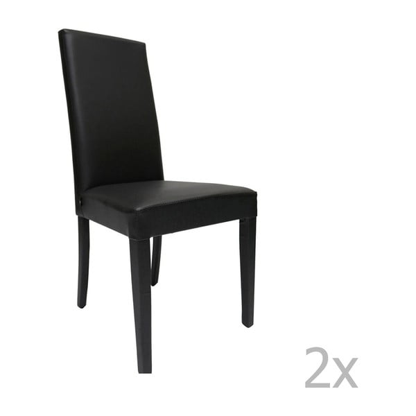 Sada 2 černých židlí Eco