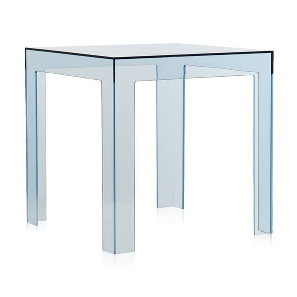 Světle modrý transparentní stolek Kartell Jolly