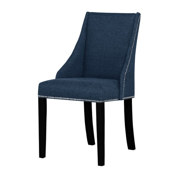 Denimově modrá židle s černými nohami Ted Lapidus Maison Patchouli