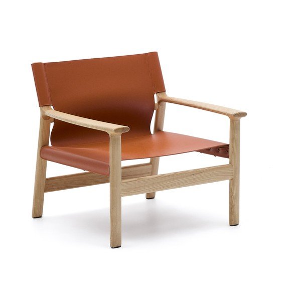 Konjakipruuni nahast tugitool Jan - Kave Home