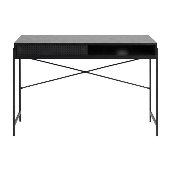 Töölaud musta lauaplaadiga 50x110 cm Angus – Actona