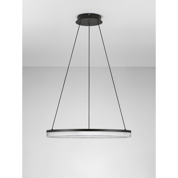 Mattmust alumiiniumist hämardatav LED-rippvalgusti akrüülklaasist varjuga, ø 60 cm Lonela - Nova Luce-image-3