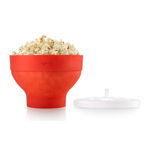 Silikonová forma na popcorn, červená