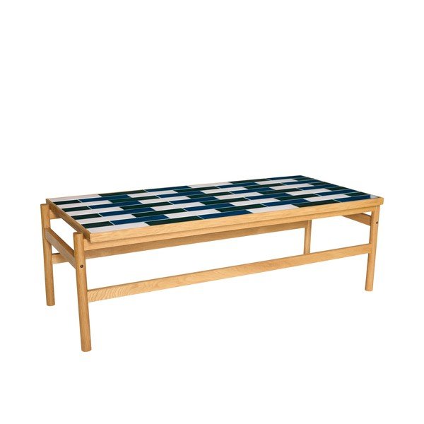 Mustvalge/naturaalse tammepuust kohvilaud 61x132 cm Motif - Hübsch-image-2