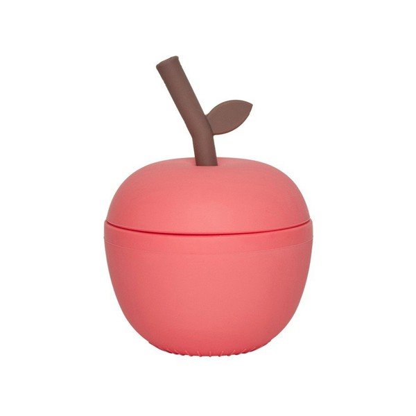 Punane silikoonist beebikruus Apple - OYOY Mini
