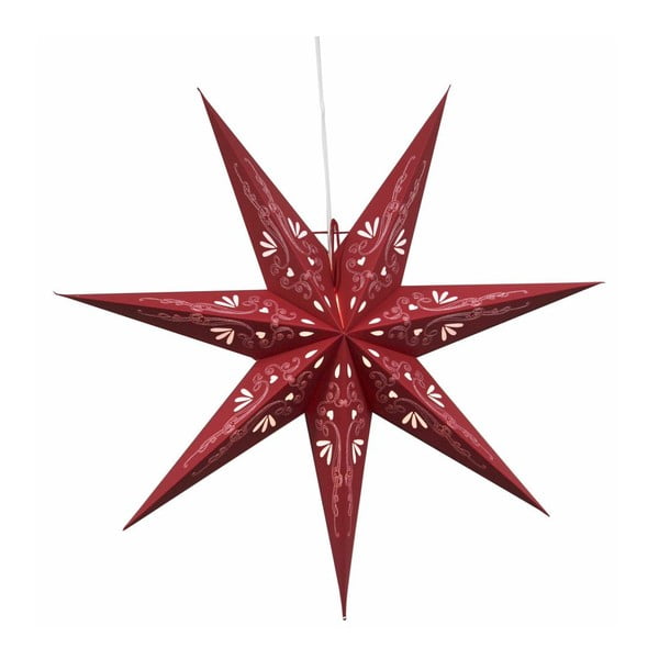 Závěsná svítící hvězda Best Season Metasol Red, 70 cm