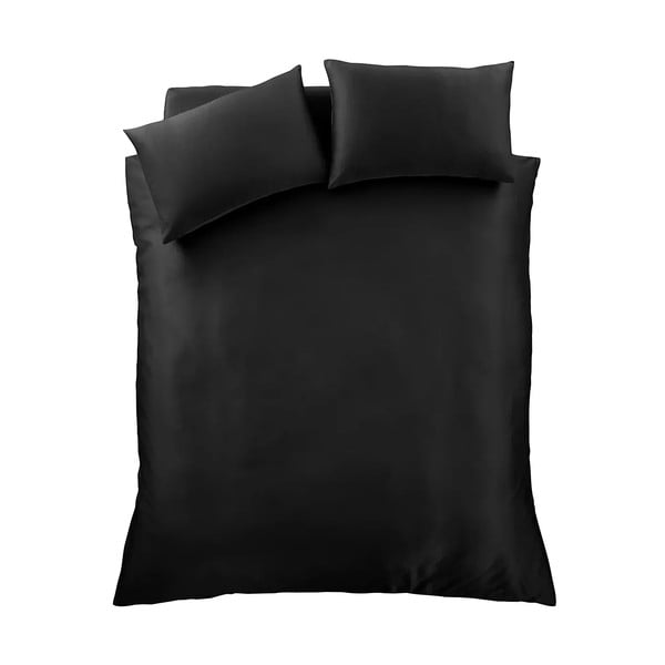 Must satiinist voodipesu kaheinimesevoodile 200x200 cm Silky Soft - Catherine Lansfield