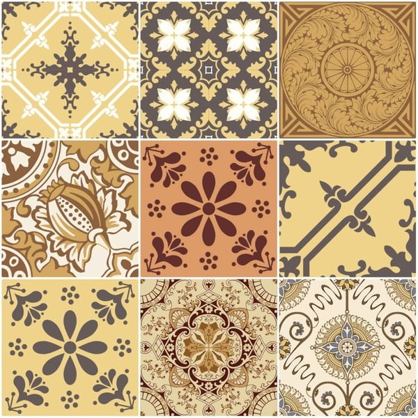 9 kleebise komplekt Cottage, 10 x 10 cm Baroque - Ambiance-image-1