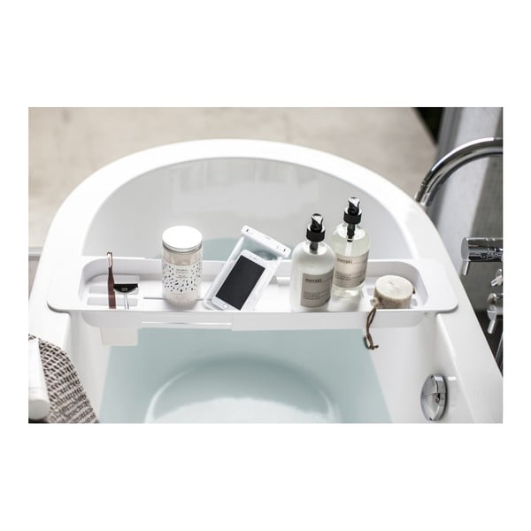 Valge reguleeritav riiul vanni jaoks Tower - YAMAZAKI-image-1